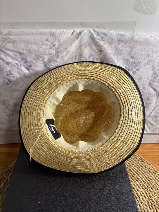 Fendi Straw Wide Brim Hat